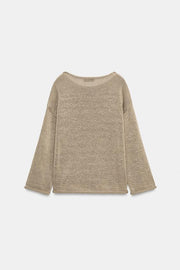 Pull en maille à col bateau