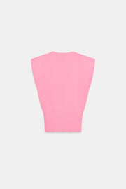 Top en maille à épaulettes