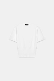 Pull en maille à épaulettes à manches courtes