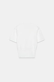 Pull en maille à épaulettes à manches courtes