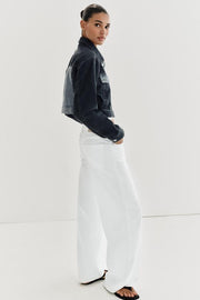 Blouson Z1975 court en denim contrasté