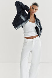 Blouson Z1975 court en denim contrasté