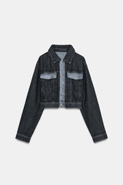 Blouson Z1975 court en denim contrasté