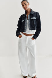 Blouson Z1975 court en denim contrasté
