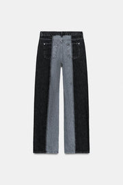Jean Z1975 à jambe large taille haute contrasté