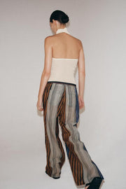 Pantalon style pyjama à rayures ZW Collection