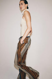 Pantalon style pyjama à rayures ZW Collection