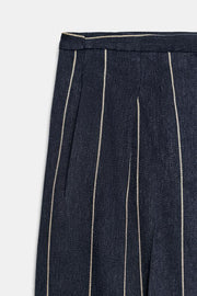 Pantalon à rayures en lin ZW Collection