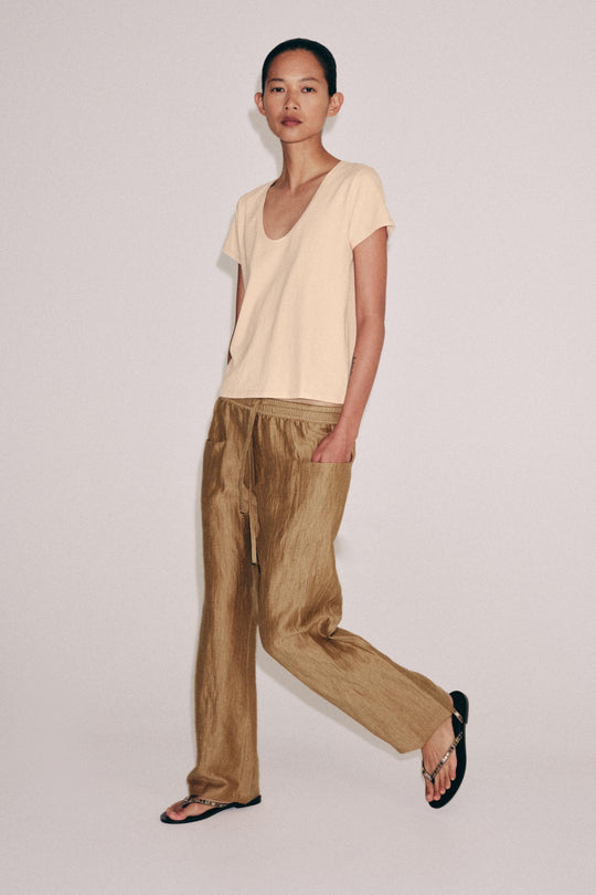 Pantalon en mélange de lin ZW Collection