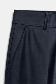 Pantalon en mélange de laine à rayure et pli marqué ZW Collection