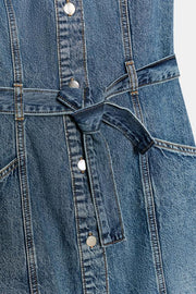 Robe Z1975 mini en denim avec ceinture