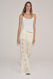 Pantalon coupe évasée brodé ZW Collection