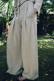 Pantalon droit à surpiqûres ZW Collection