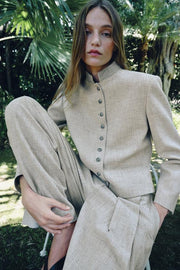 Pantalon droit à surpiqûres ZW Collection