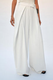 Pantalon à jambe large à plis ZW Collection