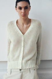 Veste en maille à col V