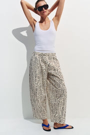 Pantalon style pyjama à pois ZW Collection