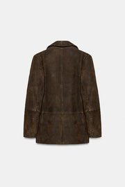 Blazer 100 % cuir suédé ZW Collection Édition limitée
