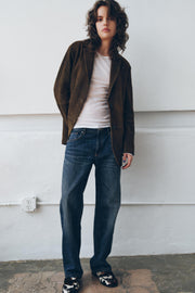 Blazer 100 % cuir suédé ZW Collection Édition limitée
