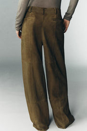 Pantalon 100 % cuir suédé Édition limitée
