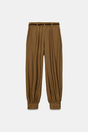 Pantalon bouffant avec ceinture chaîne