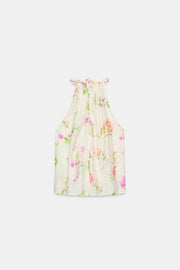Top dos-nu imprimé floral