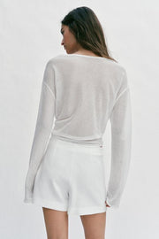 Jupe-culotte asymétrique à application décorative
