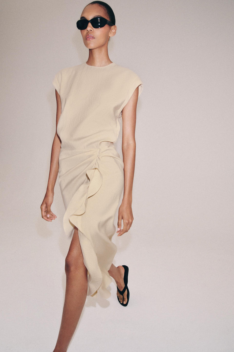 Robe midi à volants ZW Collection