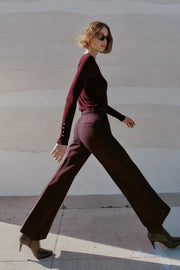 Pantalon droit taille haute