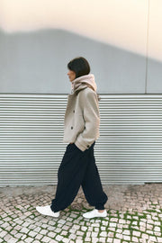 Manteau court à col montant