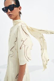 Robe imprimée liens à nouer ZW Collection