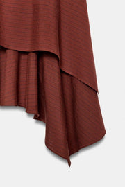 Robe asymétrique à rayures ZW Collection