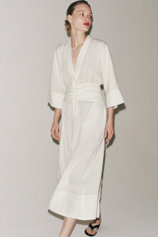 Robe midi avec ceinture ZW Collection