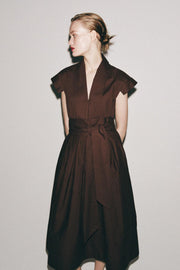 Robe en popeline à plis ZW Collection