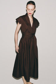 Robe en popeline à plis ZW Collection
