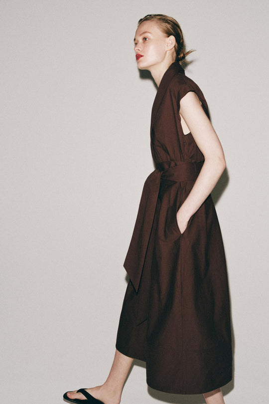 Robe en popeline à plis ZW Collection