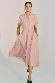 Robe en popeline à carreaux ZW Collection