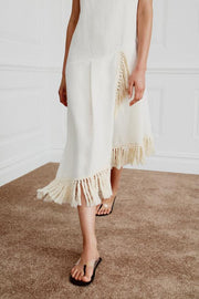 Robe 100 % lin à franges ZW Collection