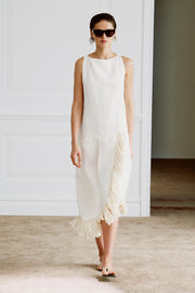 Robe 100 % lin à franges ZW Collection