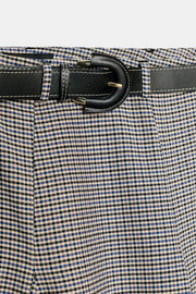 Jupe midi à carreaux avec ceinture