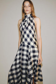 Robe dos-nu à carreaux ZW Collection