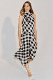 Robe dos-nu à carreaux ZW Collection