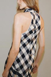 Robe dos-nu à carreaux ZW Collection