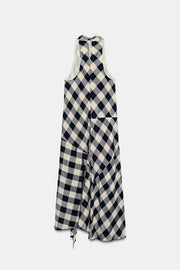 Robe dos-nu à carreaux ZW Collection