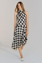 Robe dos-nu à carreaux ZW Collection