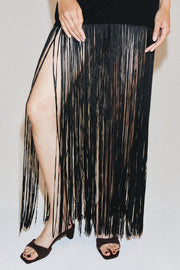 Robe dos-nu à franges ZW Collection