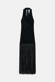 Robe dos-nu à franges ZW Collection