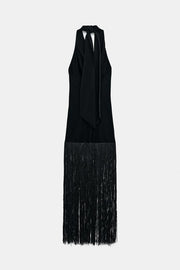 Robe dos-nu à franges ZW Collection