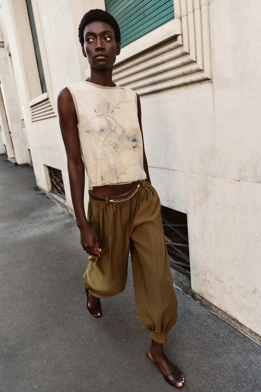Top en maille à sequins