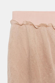 Jupe midi en maille effet froissé